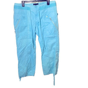 🌷 Banana Republic🌷100% Cotton Aqua Blue Cargo Pants Plus